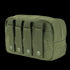 Condor Utility Pouch - MultiCam: Durable fabric pouch with four front vertical straps and snap buttons.